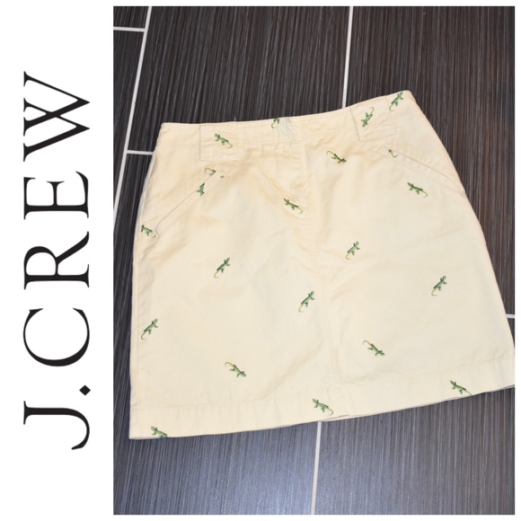 J. Crew Dresses & Skirts - J.Crew  Embroidered Alligators Skirt Size 4